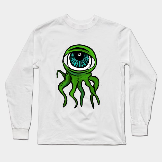 One Eyed Octofish Monster Long Sleeve T-Shirt by Mystic Groove Goods